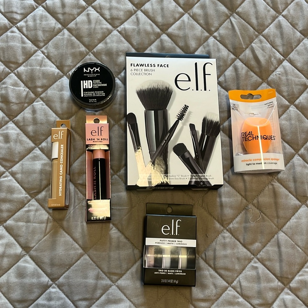 ELF makeup & brushes. Brand new in boxes, never opened